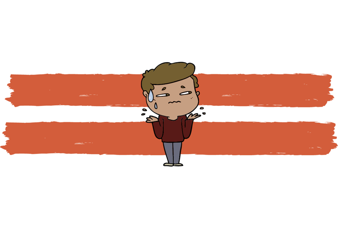 Confused Cartoon Man