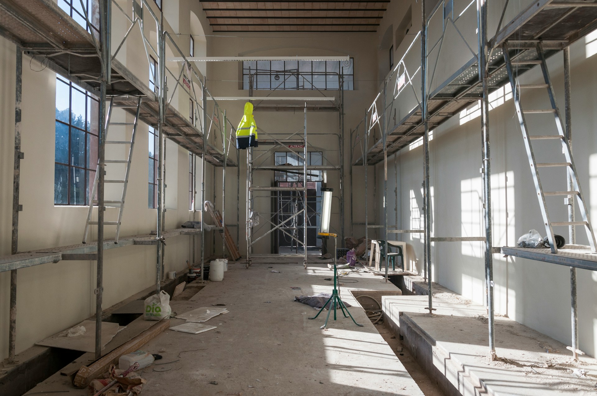 Large office space currently a building site