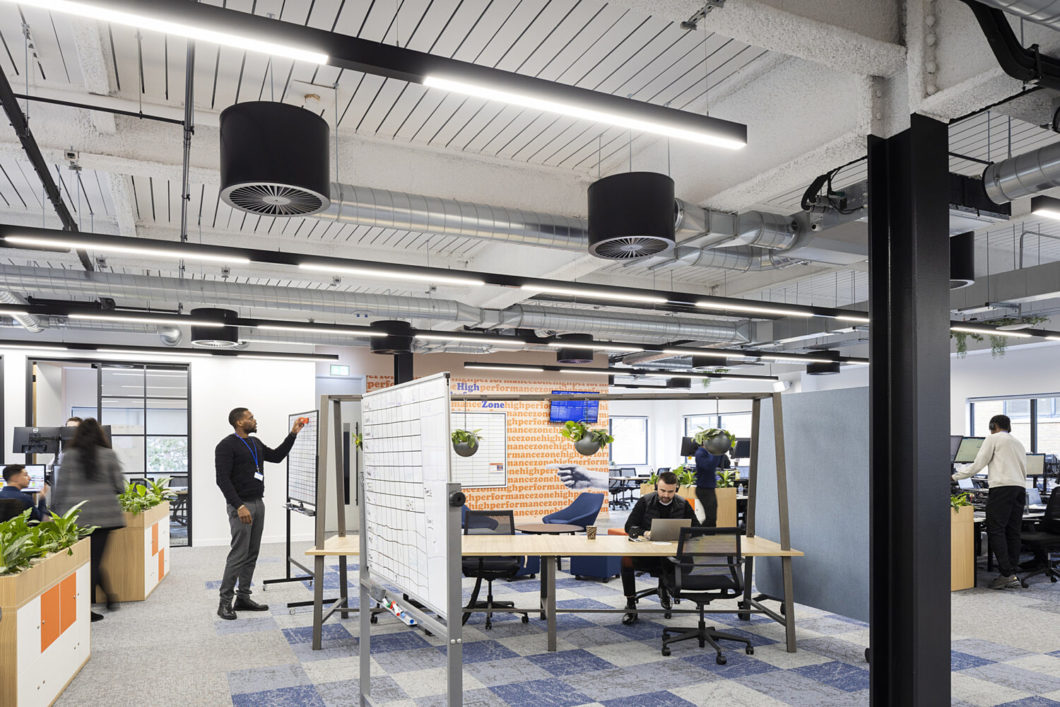 Bionic hot desking office space